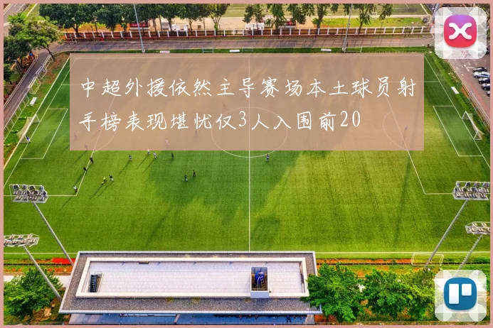 中超外援依然主导赛场本土球员射手榜表现堪忧仅3人入围前20